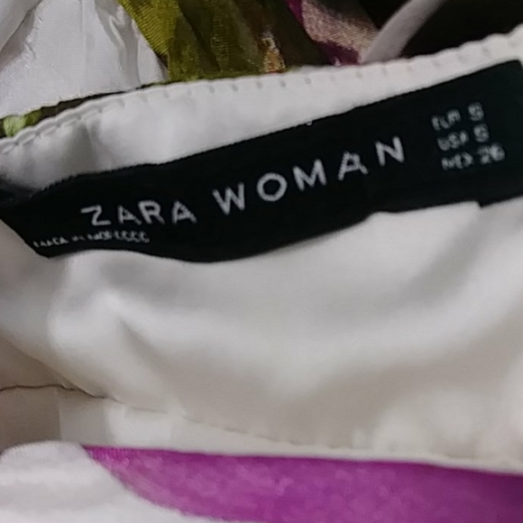 Zara Woman Cream/ floral maxi slvless dress Sz S - Picture 7 of 8